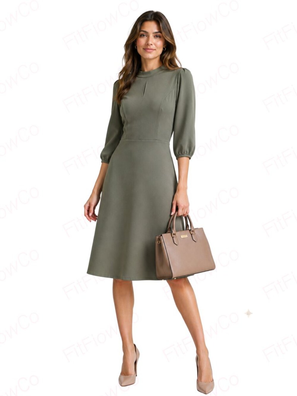 Nanette Lepore Martini Olive A-Line Office Dress Size 2 NWT